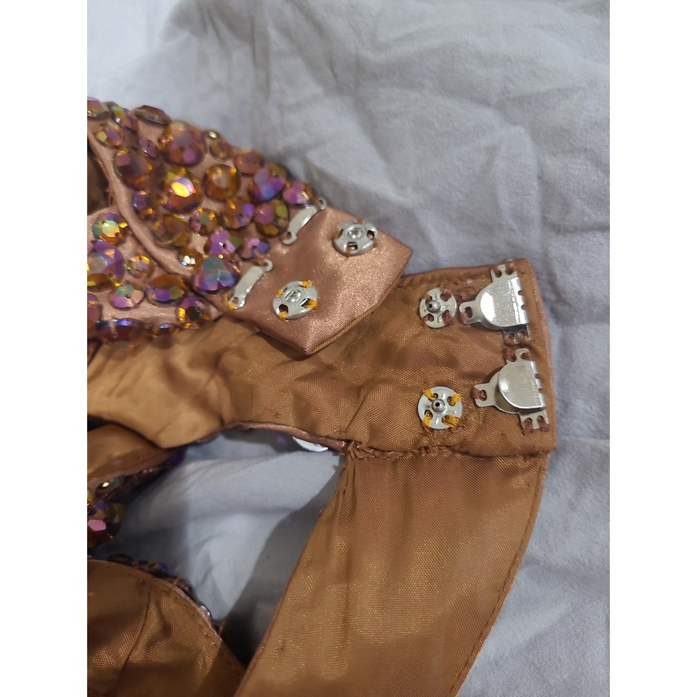 Sherri Hill 11284 Fully Stoned Cocktail dress Bronze Women SZ 6 glam event dress - Picture 7 of 12